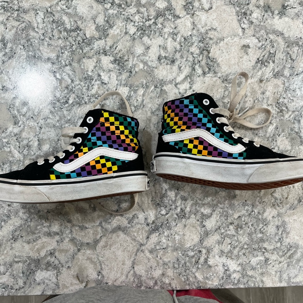 Vans Kids Missy Size 11 Black Multi Color Hi Top